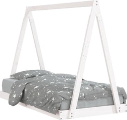 vidaXL - Kinderbedframe - 80x160 - cm - massief - grenenhout - wit