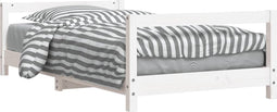 vidaXL - Kinderbedframe - 80x160 - cm - massief - grenenhout - wit