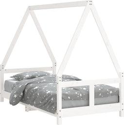 vidaXL - Kinderbedframe - 80x160 - cm - massief - grenenhout - wit