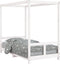 vidaXL - Kinderbedframe - 80x160 - cm - massief - grenenhout - wit