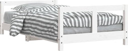 vidaXL - Kinderbedframe - 80x160 - cm - massief - grenenhout - wit