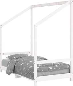 vidaXL - Kinderbedframe - 80x160 - cm - massief - grenenhout - wit