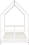vidaXL - Kinderbedframe - 80x160 - cm - massief - grenenhout - wit