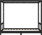 vidaXL - Kinderbedframe - 80x160 - cm - massief - grenenhout - zwart