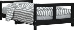 vidaXL - Kinderbedframe - 80x160 - cm - massief - grenenhout - zwart