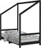 vidaXL - Kinderbedframe - 80x160 - cm - massief - grenenhout - zwart