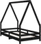 vidaXL - Kinderbedframe - 80x160 - cm - massief - grenenhout - zwart