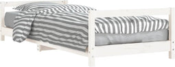 vidaXL - Kinderbedframe - 80x200 - cm - massief - grenenhout - wit