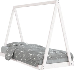 vidaXL - Kinderbedframe - 80x200 - cm - massief - grenenhout - wit