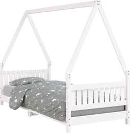 vidaXL - Kinderbedframe - 80x200 - cm - massief - grenenhout - wit