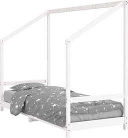 vidaXL - Kinderbedframe - 80x200 - cm - massief - grenenhout - wit