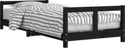 vidaXL - Kinderbedframe - 80x200 - cm - massief - grenenhout - zwart