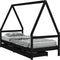 vidaXL - Kinderbedframe - 80x200 - cm - massief - grenenhout - zwart