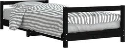 vidaXL - Kinderbedframe - 80x200 - cm - massief - grenenhout - zwart