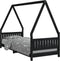 vidaXL - Kinderbedframe - 80x200 - cm - massief - grenenhout - zwart
