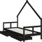 vidaXL - Kinderbedframe - 80x200 - cm - massief - grenenhout - zwart