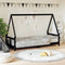 vidaXL - Kinderbedframe - 80x200 - cm - massief - grenenhout - zwart
