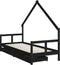 vidaXL - Kinderbedframe - 80x200 - cm - massief - grenenhout - zwart