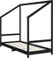 vidaXL - Kinderbedframe - 80x200 - cm - massief - grenenhout - zwart