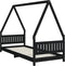 vidaXL - Kinderbedframe - 80x200 - cm - massief - grenenhout - zwart