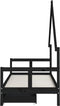 vidaXL - Kinderbedframe - 80x200 - cm - massief - grenenhout - zwart