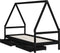 vidaXL - Kinderbedframe - 80x200 - cm - massief - grenenhout - zwart