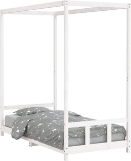 vidaXL - Kinderbedframe - 90x190 - cm - massief - grenenhout - wit