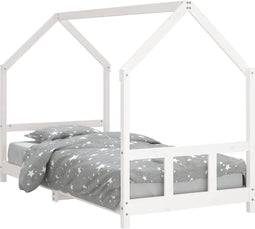 vidaXL - Kinderbedframe - 90x190 - cm - massief - grenenhout - wit