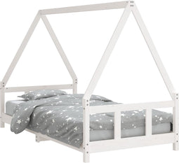 vidaXL - Kinderbedframe - 90x190 - cm - massief - grenenhout - wit