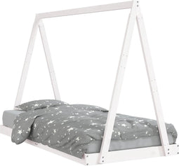 vidaXL - Kinderbedframe - 90x190 - cm - massief - grenenhout - wit