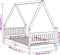 vidaXL - Kinderbedframe - 90x190 - cm - massief - grenenhout - wit