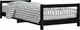 vidaXL - Kinderbedframe - 90x190 - cm - massief - grenenhout - zwart