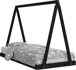 vidaXL - Kinderbedframe - 90x190 - cm - massief - grenenhout - zwart