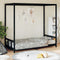 vidaXL - Kinderbedframe - 90x190 - cm - massief - grenenhout - zwart