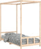 vidaXL - Kinderbedframe - 90x200 - cm - massief - grenenhout