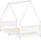 vidaXL - Kinderbedframe - 90x200 - cm - massief - grenenhout - wit