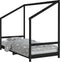 vidaXL - Kinderbedframe - 90x200 - cm - massief - grenenhout - zwart