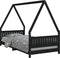 vidaXL - Kinderbedframe - 90x200 - cm - massief - grenenhout - zwart