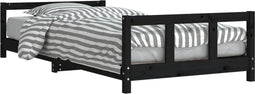 vidaXL - Kinderbedframe - 90x200 - cm - massief - grenenhout - zwart