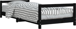 vidaXL - Kinderbedframe - 90x200 - cm - massief - grenenhout - zwart