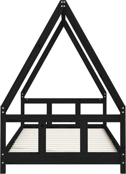 vidaXL - Kinderbedframe - 90x200 - cm - massief - grenenhout - zwart