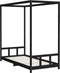vidaXL - Kinderbedframe - 90x200 - cm - massief - grenenhout - zwart