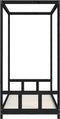 vidaXL - Kinderbedframe - 90x200 - cm - massief - grenenhout - zwart