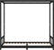 vidaXL - Kinderbedframe - 90x200 - cm - massief - grenenhout - zwart