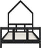 vidaXL - Kinderbedframe - 90x200 - cm - massief - grenenhout - zwart