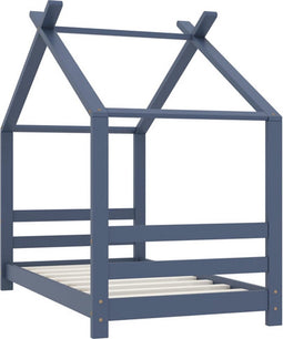 vidaXL - Kinderbedframe - massief - grenenhout - grijs - 70x140 - cm