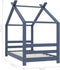 vidaXL - Kinderbedframe - massief - grenenhout - grijs - 70x140 - cm