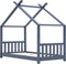 vidaXL - Kinderbedframe - massief - grenenhout - grijs - 70x140 - cm
