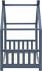vidaXL - Kinderbedframe - massief - grenenhout - grijs - 70x140 - cm