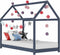 vidaXL - Kinderbedframe - massief - grenenhout - grijs - 80x160 - cm